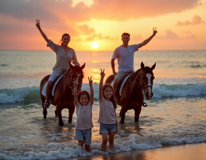 Balade à cheval au coucher du soleil sur la plage – excursion Hurghada